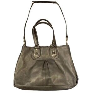 Authentic Coach Ashley Metallic Leather Carryall Satchel